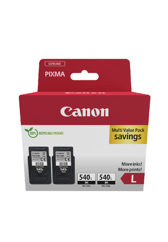 Canon PG-540L ink cartridge 2 pc(s) Original High (L) Yield Black Canon PG-540L ink cartridge 2 pc(s) Original High (L) Yield Black